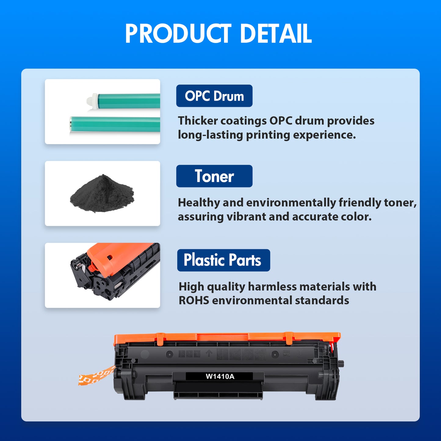 VIPink Compatible for HP 141A W1410A Black Toner Cartridge (With Chip) LaserJet M110w MFP M140w M139w Printer Ink (2-Pack)