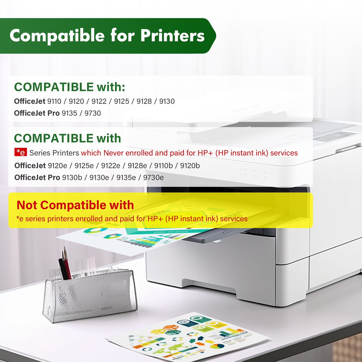 936E 936 Ink Cartridge Compatible for 936 936E Ink Cartridges for OfficeJet Pro 9125e 9120e 9730e 9130 9135e 9122e 9128e 9110b 9120b 9130b 9130e Printer(4-pack)